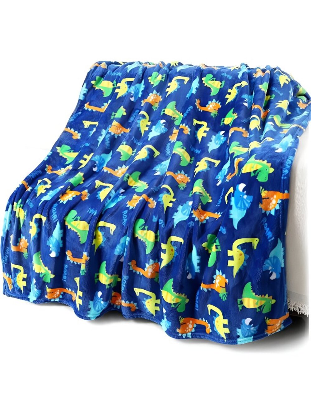 Warm Soft Toddler Fleece Blankets for Boys with Dinosaur Pattern Print